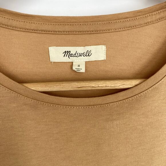 Madewell Top Women’s Small Brown Cotton Lyocell Minimalist Neutral NormCore - Picture 3 of 7